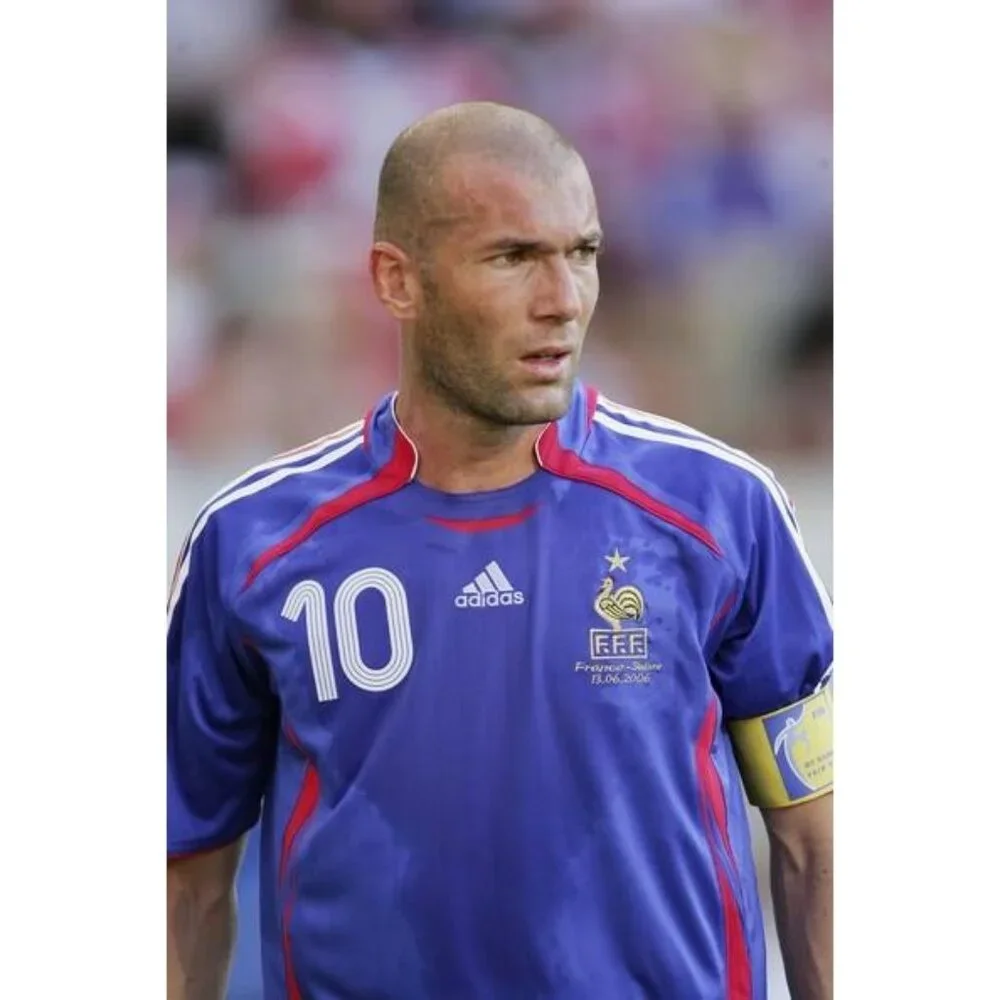 Zidane France 2006 WORLD CUP Home Soccer Jersey Shirt L SKU# 740126 AZB001 - Picture 8 of 8